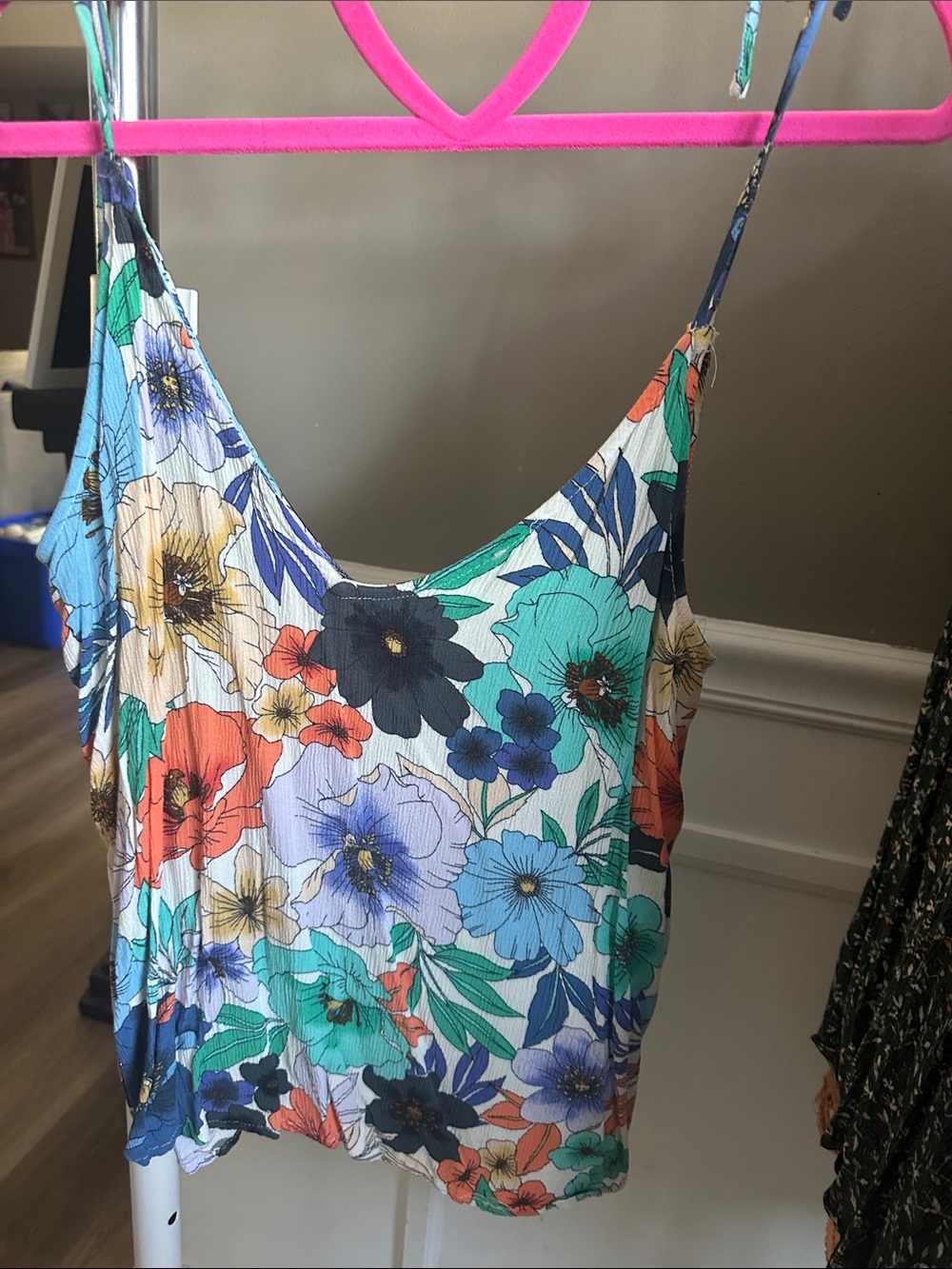 O'Neill Floral V-Neck Spaghetti Strap Camisole - Multicolor